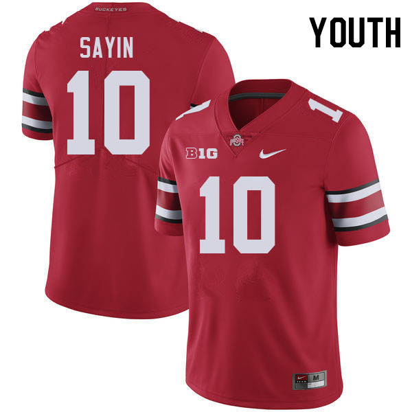 Youth #10 Julian Sayin Ohio State Buckeyes College Football Jerseys Stitched-Red